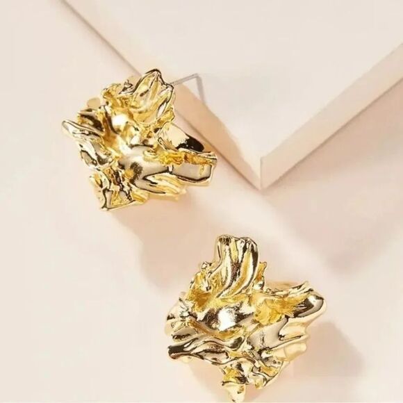 Amber Sceats x Revolve 24k Gold Plated Reese Post Earrings - Picture 1 of 4